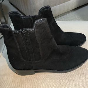 Stuart Weitzman black suede booties